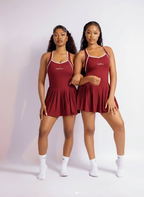 Everyday Active — burgundy tennis dress set